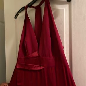 Red long dress